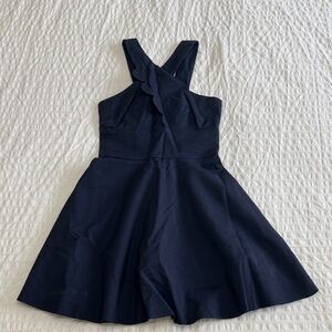 A|X Armani Exchange Navy Zip-Front Dress